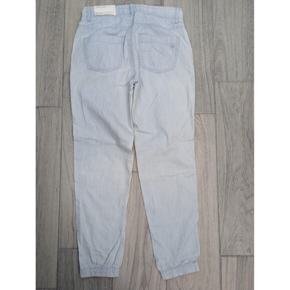 American‎ Eagle Tomgirl Jogger Pants Womens 0 Blue Striped Drawstring Casual 25W - Picture 2 of 9